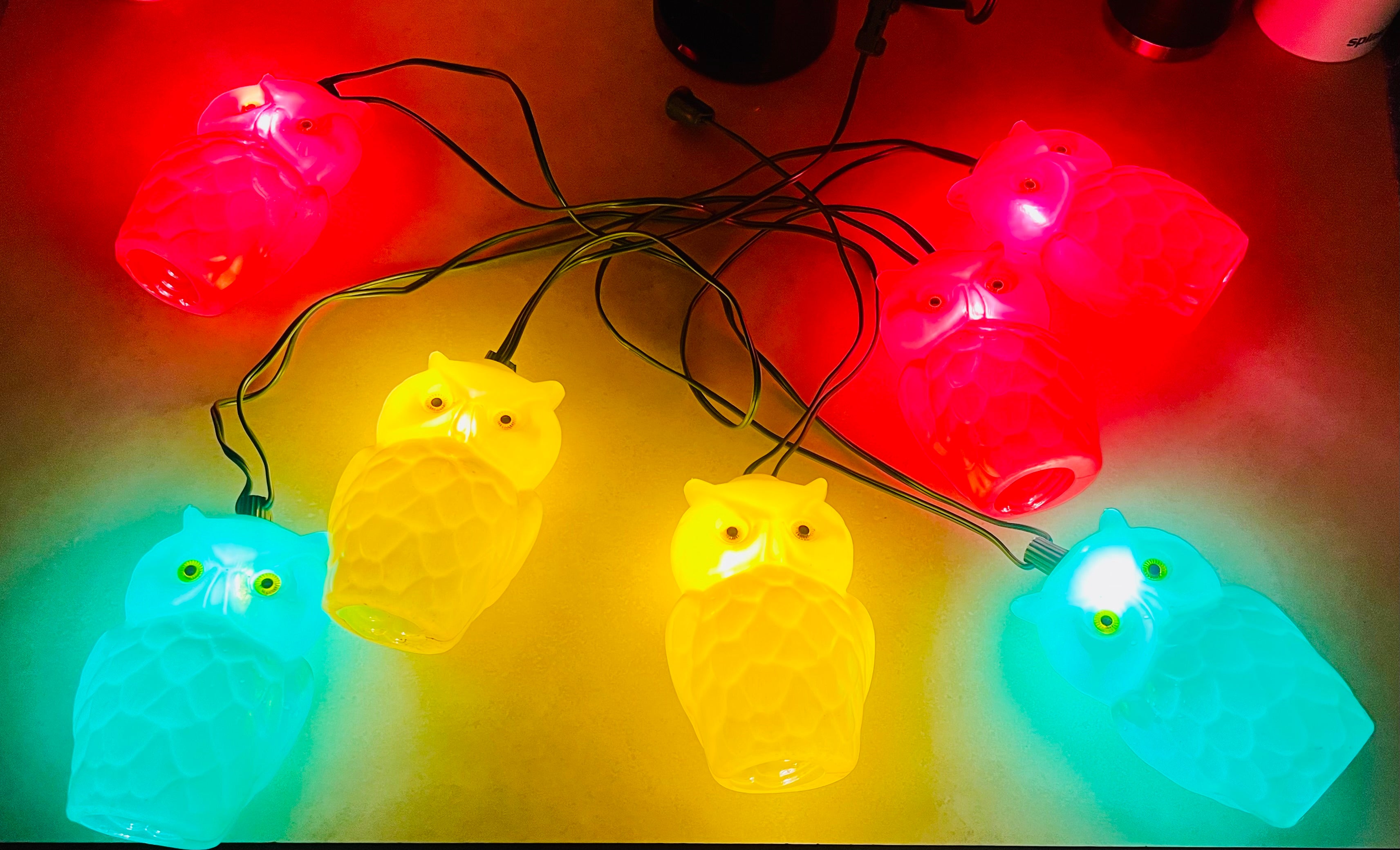 Vintage Owl Lights outdoor light string plugin