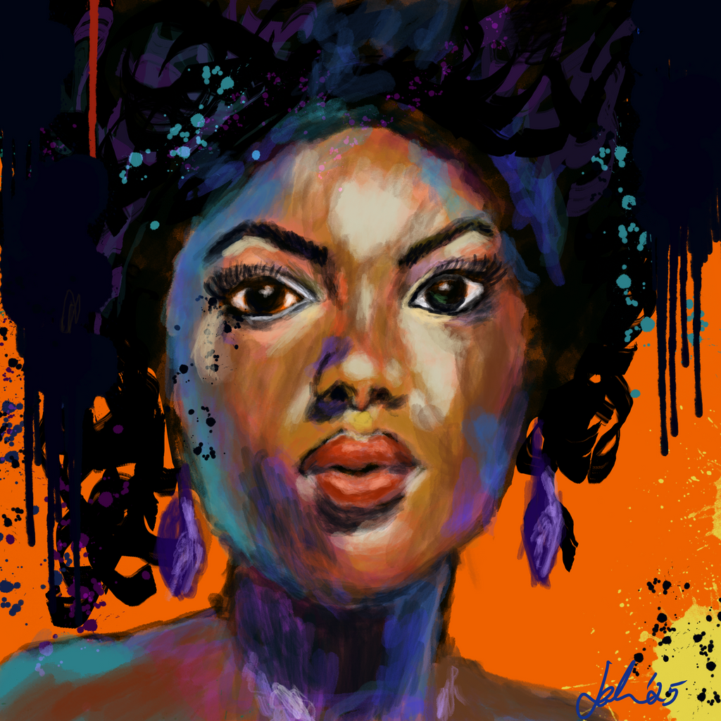 Abstract Portraits Series in Acrylics and Oils
