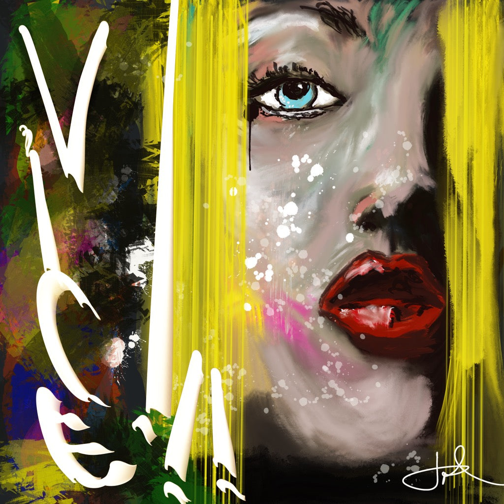 Abstract Portraits Series in Acrylics and Oils