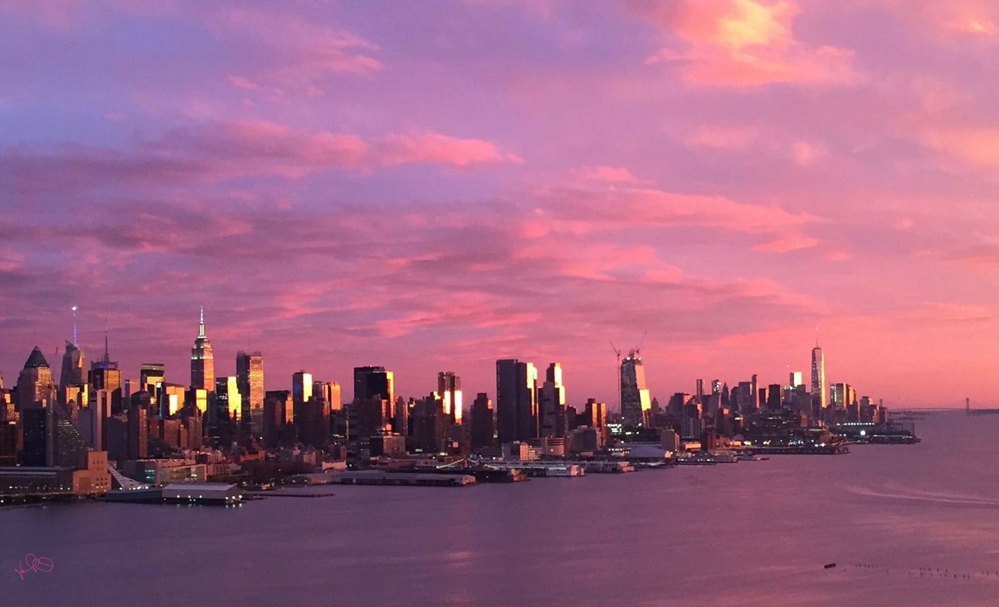 Original photographs of the New York City skyline printed on aluminum and sizes 20 x 30” and 16 x 24”