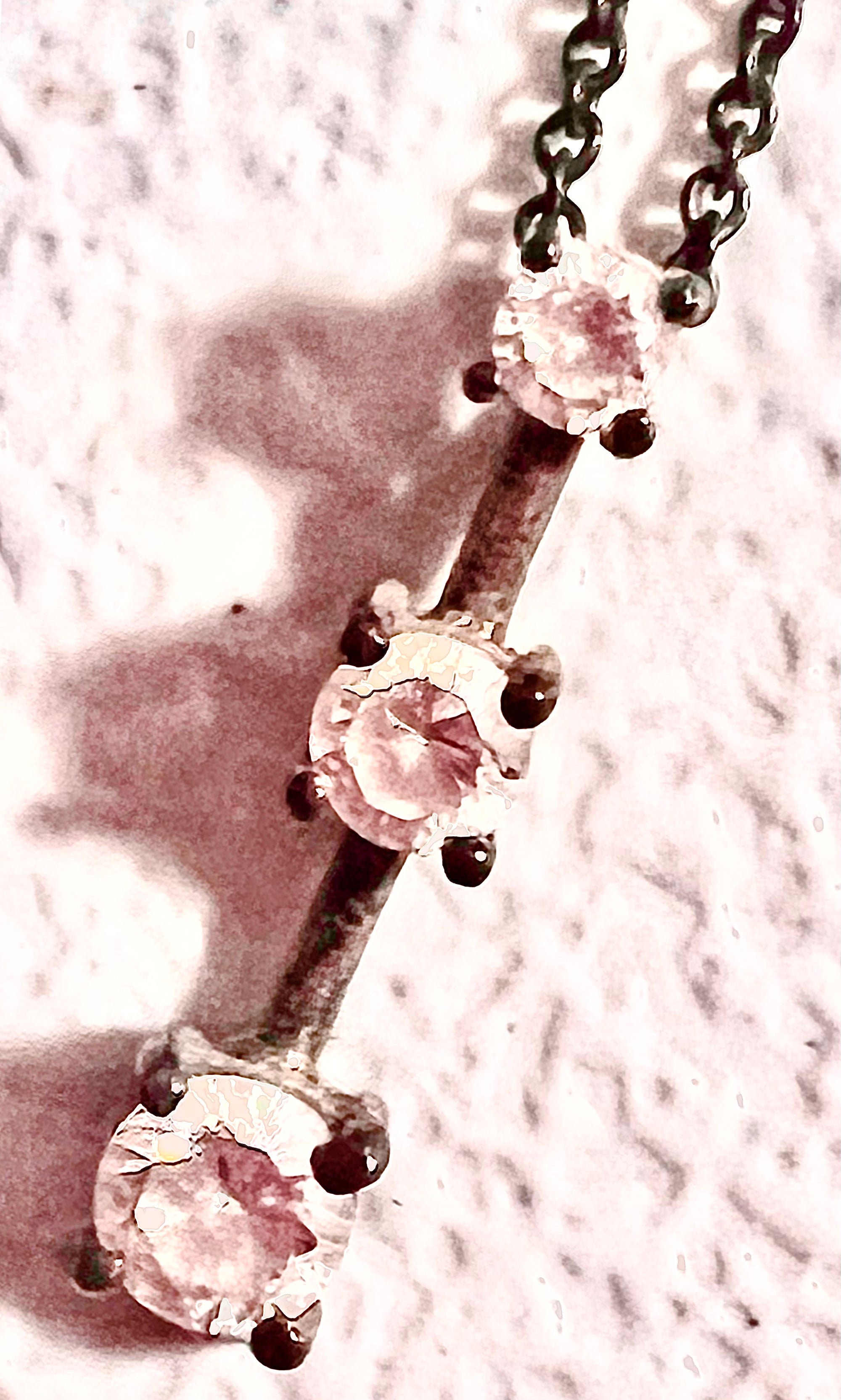 Vintage, 925 sterling silver CZ past present and future pendant on an 18 inch, 925 sterling silver chain