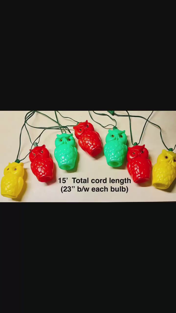 Vintage Owl Lights outdoor light string plugin